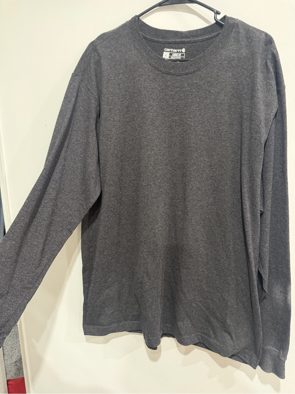 Carhartt Men's Long Sleeve Crewneck Shirt - Charcoal Gray